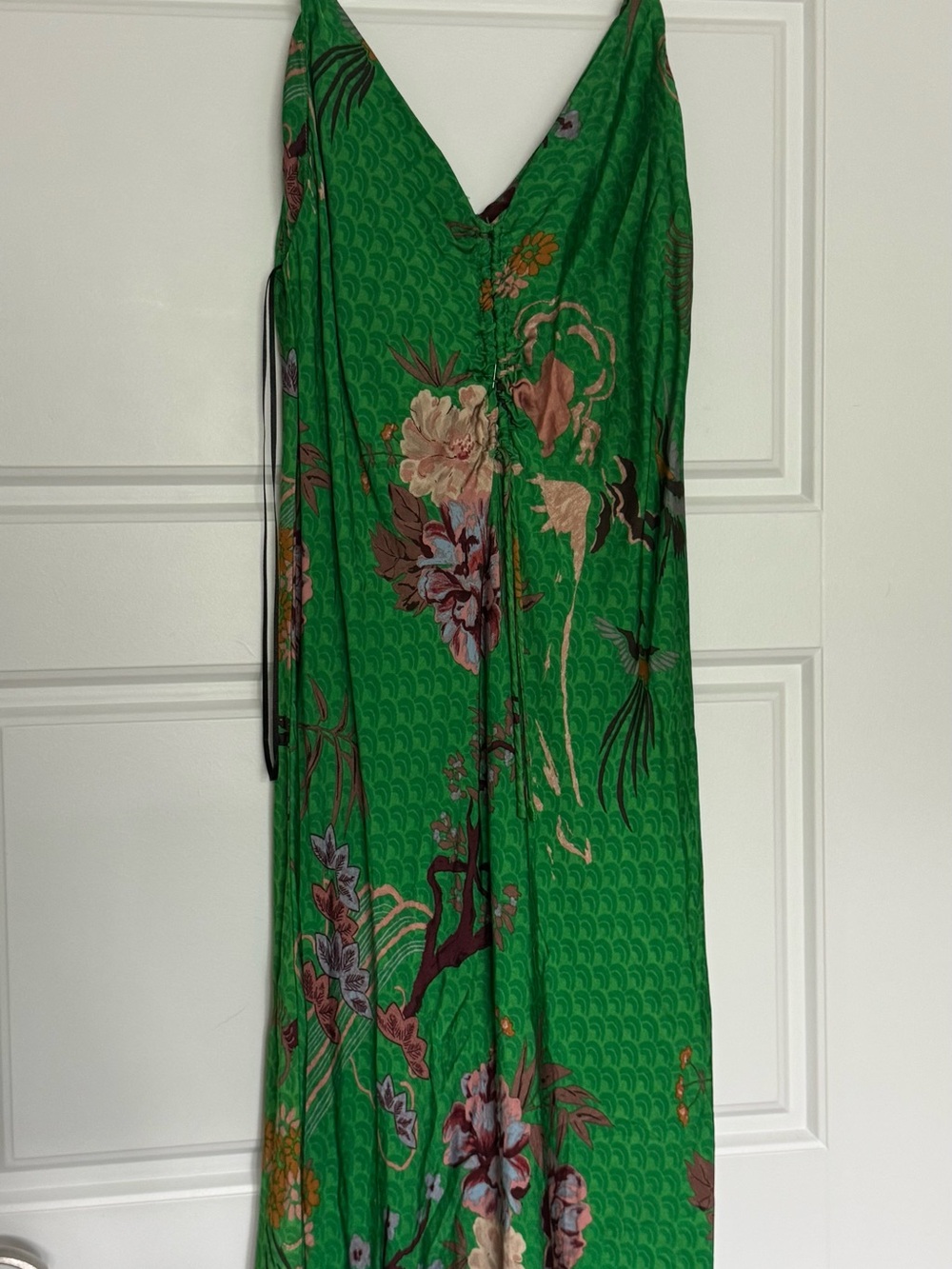Zara Green Floral Slip Midi Dress